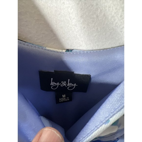 by and by Mini Floral Ruched Flutter Sleeve Dress Size Med NWT - Picture 3 of 9